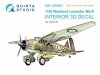 Quinta Studio QD+48583 Westland Lysander Mk.III 3D-Printed & coloured Interior on decal paper (Airfix) (with 3D-printed resin parts) 1/48